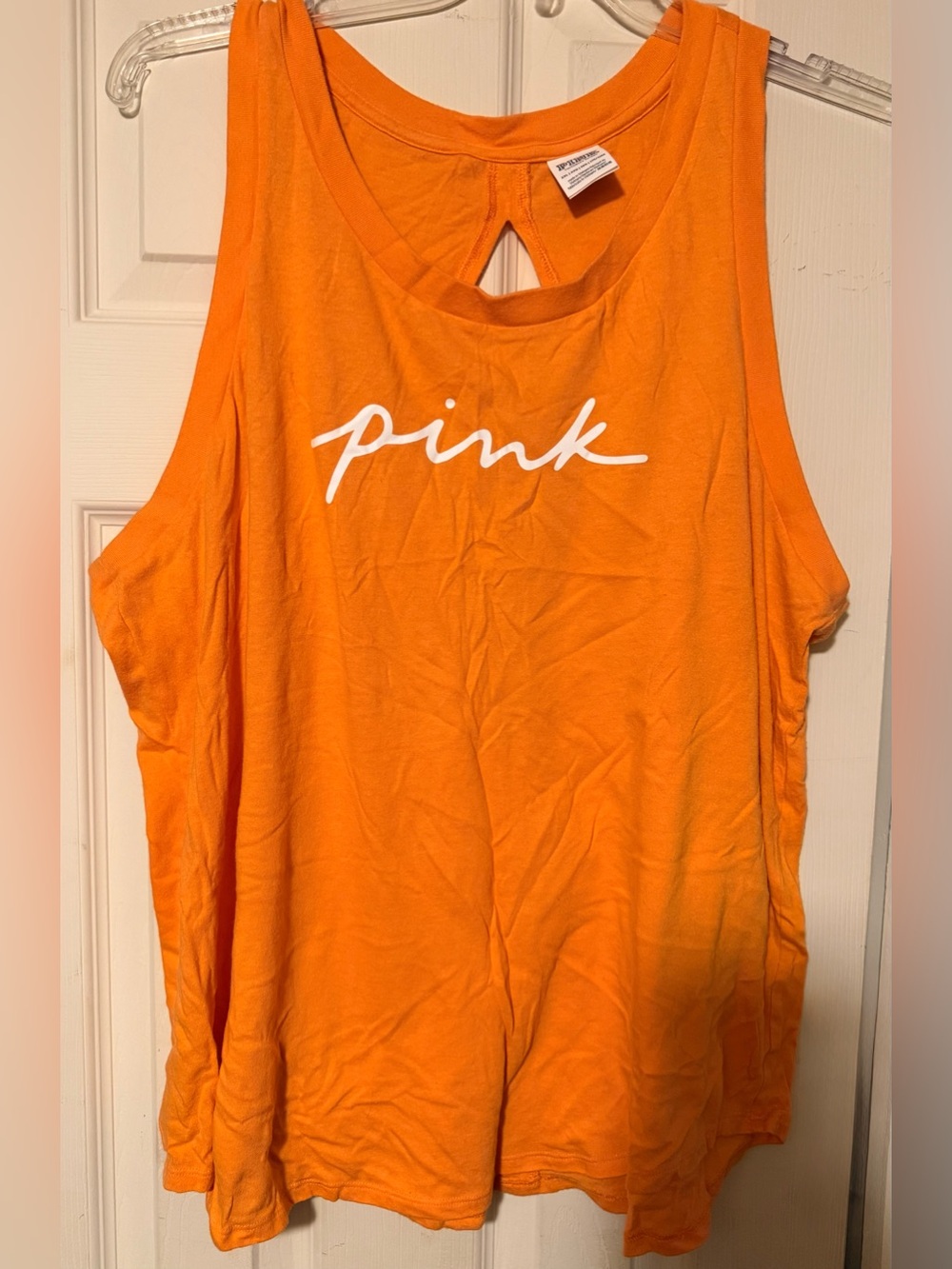 Women’s Victoria’s Secret PINK Open Back Tank Top Sz XXL Orange